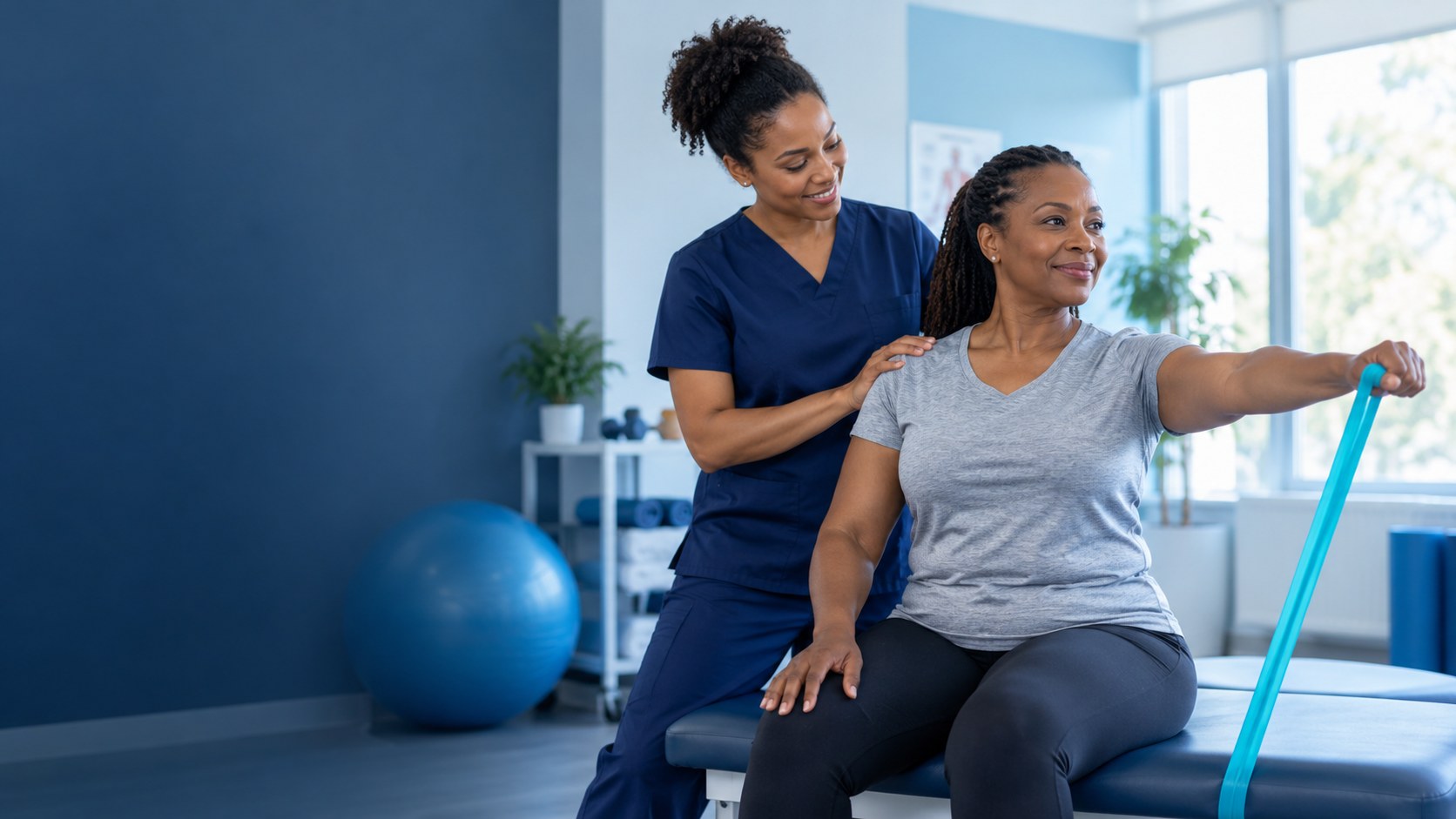 Illustrative physiotherapy rehabilitation session