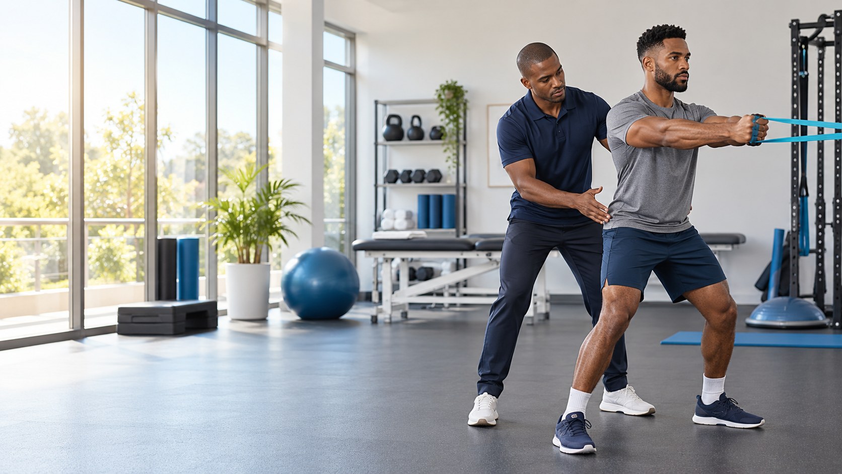 Illustrative physiotherapy rehabilitation session